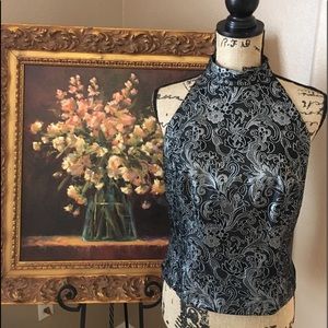 Michaelangelo-Black and Silver dressy top.